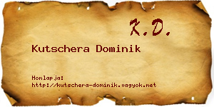 Kutschera Dominik névjegykártya